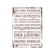 METALLSCHILD Wandschild *[ BEI UNS ]* ZUHAUSE Dekoration Haus Familie Wohnung