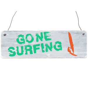 Holzschild Shabby Vintage Retro GONE SURFING &quot;1&quot; Strand See Meer Geschenk Surfer