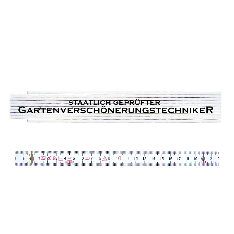 ZOLLSTOCK Meterma&szlig; GARTENVERSCH&Ouml;NERUNGSTECHNIKER G&auml;rtner Landschaftsbauer