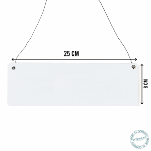 HOLZSCHILD Türschild HUNDEGEBELL-STARTKNOPF *WEISS* Klingelschild Hund Geschenk