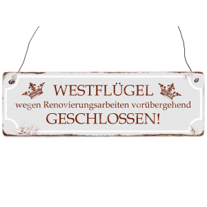 Holzschild Shabby Vintage WESTFL&Uuml;GEL WEGEN...