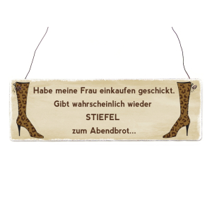 Shabby Vintage Schild Dekoschild Holzschild HABE MEINE...