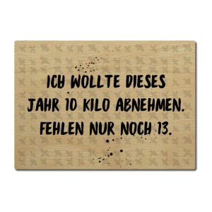LUXECARDS POSTKARTE aus Holz ICH WOLLTE DIESES JAHR 10...
