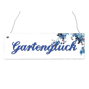 INTERLUXE Holzschild GARTENGL&Uuml;CK Garten Draussen...