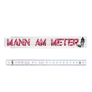 ZOLLSTOCK Spruch MANN AM METER Meterstab Meterma&szlig;...